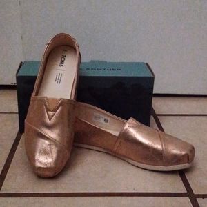 TOMS Rose Gold Flats